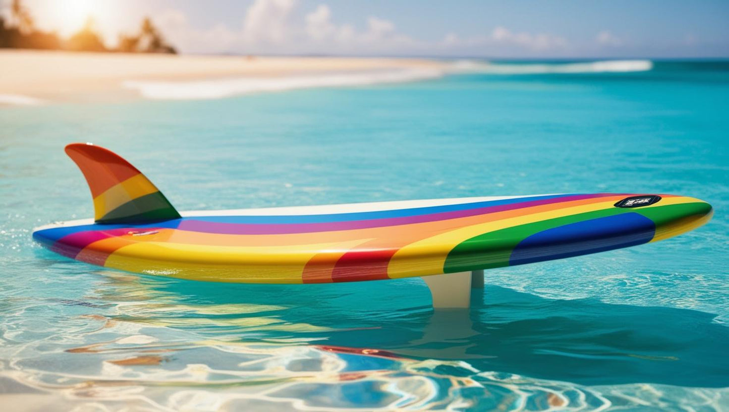 surfboard with Lgbtq print