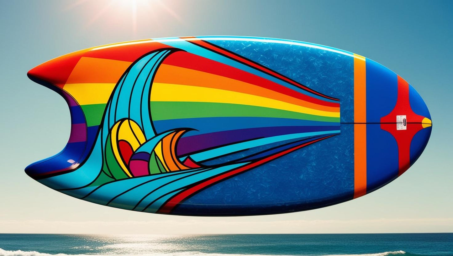 surfboard with Lgbtq print